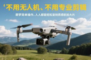 不用无人机、不用专业剪辑，即梦简单操作，人人都能轻松复刻质感航拍大片-金易项目网