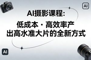 AI摄影课程，低成本高效率产出高水准大片的全新方式-金易项目网