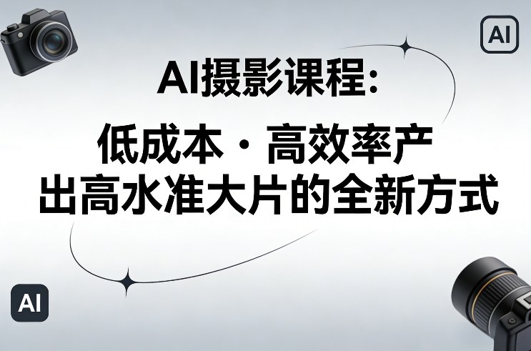 AI摄影课程，低成本高效率产出高水准大片的全新方式-金易项目网