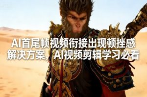 AI首尾帧视频衔接出现顿挫感解决方案，AI视频剪辑学习必看-金易项目网