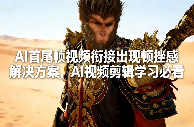 AI首尾帧视频衔接出现顿挫感解决方案，AI视频剪辑学习必看-金易项目网