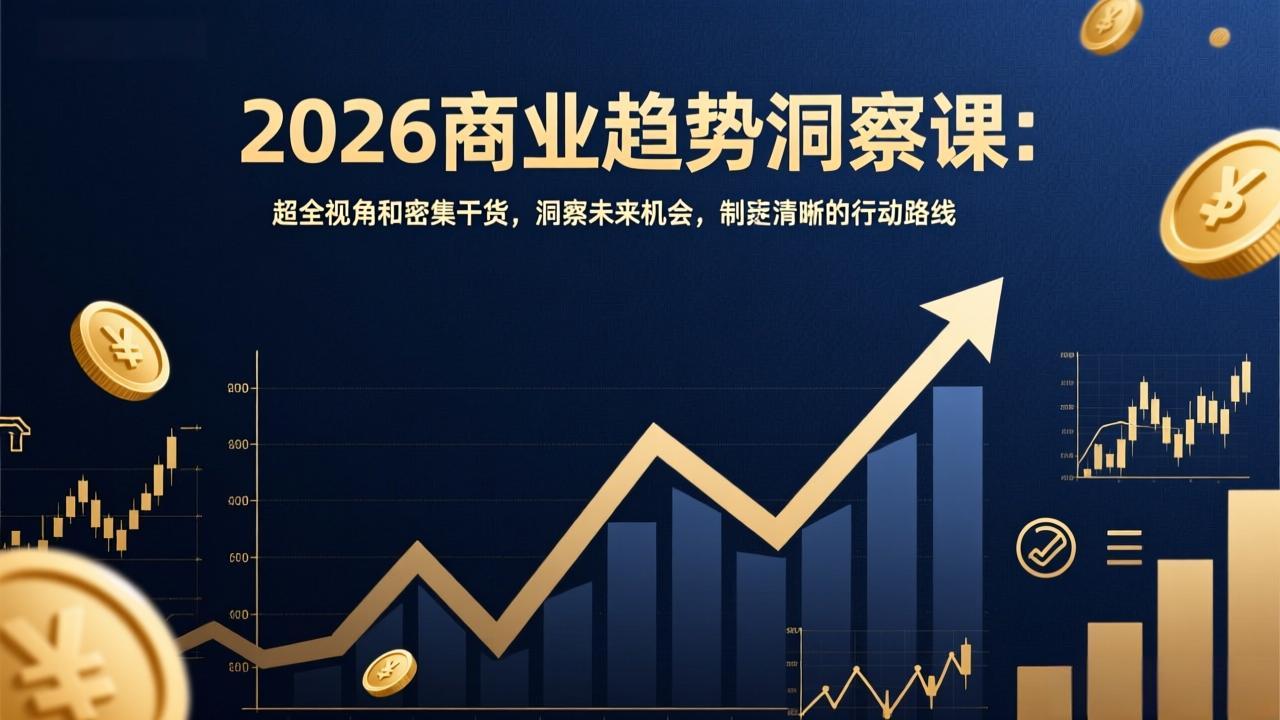 2026商业趋势洞察课：超全视角和密集干货，洞察未来机会，制定清晰的行动路线-金易项目网