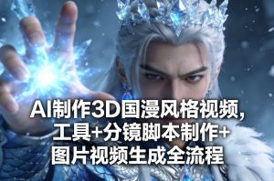 AI制作3D国漫风格视频，工具+分镜脚本制作+图片视频生成全流程-金易项目网