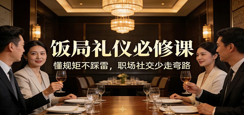 公众号收费文章：《饭局礼仪必修课：懂规矩不踩雷，职场社交少走弯路》-金易项目网
