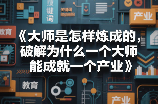大师是怎样炼成的，破解为什么一个大师，能成就一个产业【电子书】-金易项目网