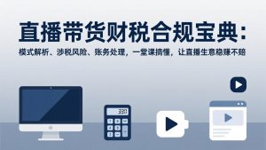 直播带货财税合规宝典：模式解析、涉税风险、账务处理，一堂课搞懂，让直播生意稳赚不赔-金易项目网