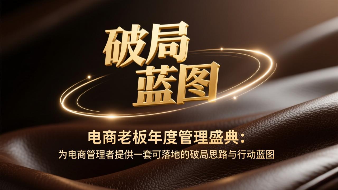 电商老板年度管理盛典：为电商管理者提供一套可落地的破局思路与行动蓝图-金易项目网