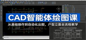 CAD智能体绘图课：从基础操作到自动化出图，户型立面全流程教学-金易项目网