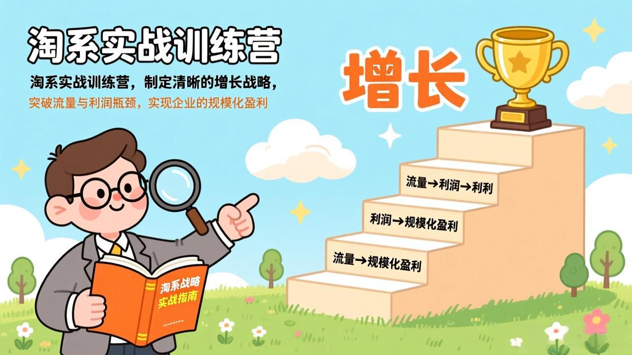 淘系实战训练营，制定清晰的增长战略，突破流量与利润瓶颈，实现企业的规模化盈利-金易项目网