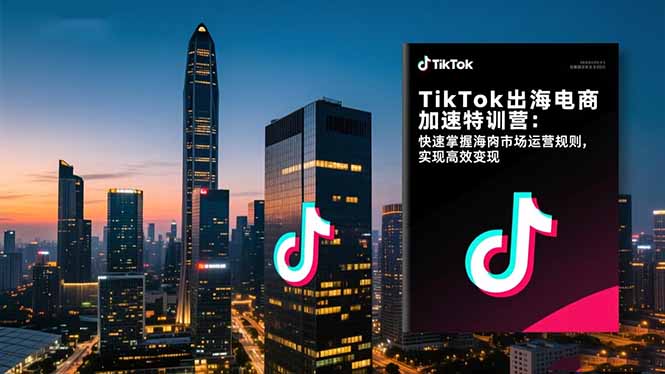 TikTok出海电商加速特训营-更新：快速掌握海外市场运营规则，实现高效变现-金易项目网