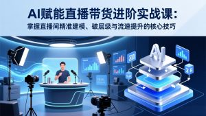AI赋能直播带货进阶实战课：掌握直播间精准建模、破层级与流速提升的核心技巧-金易项目网