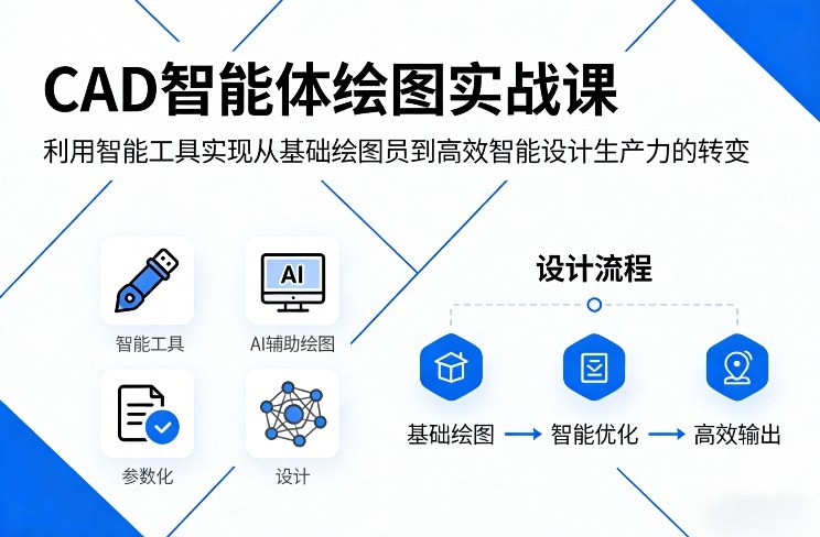 CAD智能体绘图实战课，利用智能工具，实现从基础绘图员到高效智能设计生产力的转变-金易项目网