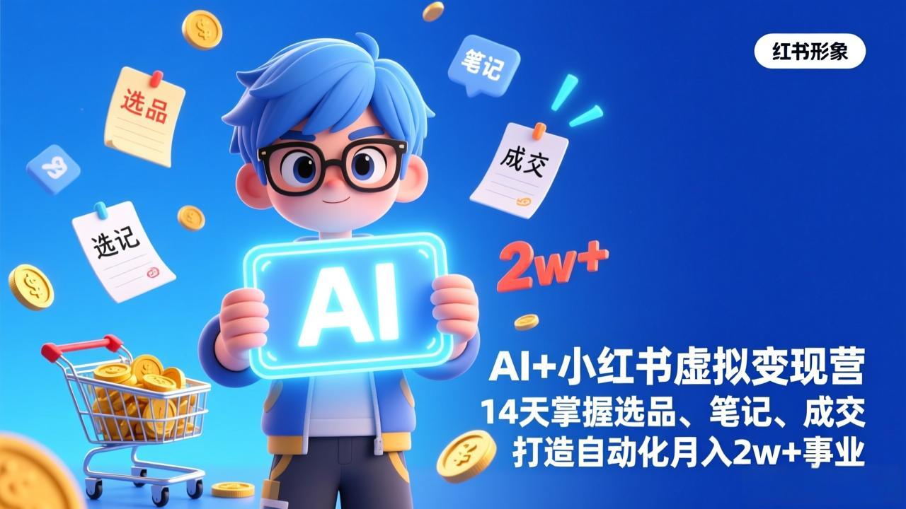 AI+小红书虚拟变现营(完结-金易项目网