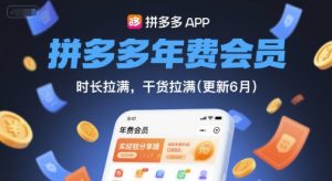 拼多多年费会员，实经验分享操，时长拉满，干货拉满(更新26年2月)-金易项目网