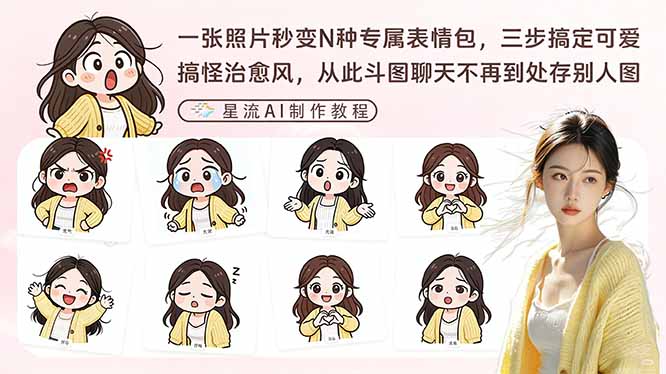 一张照片秒变N种专属表情包，三步搞定可爱搞怪治愈风，从此斗图聊天不再到处存别人图-金易项目网