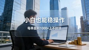 2026新项目，小白也能稳操作，每单盈利1000+上不封顶-金易项目网