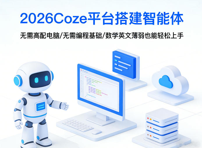 2026Coze平台搭建智能体，无需高配电脑、无需编程基础，哪怕数学和英文薄弱也能轻松上手-金易项目网