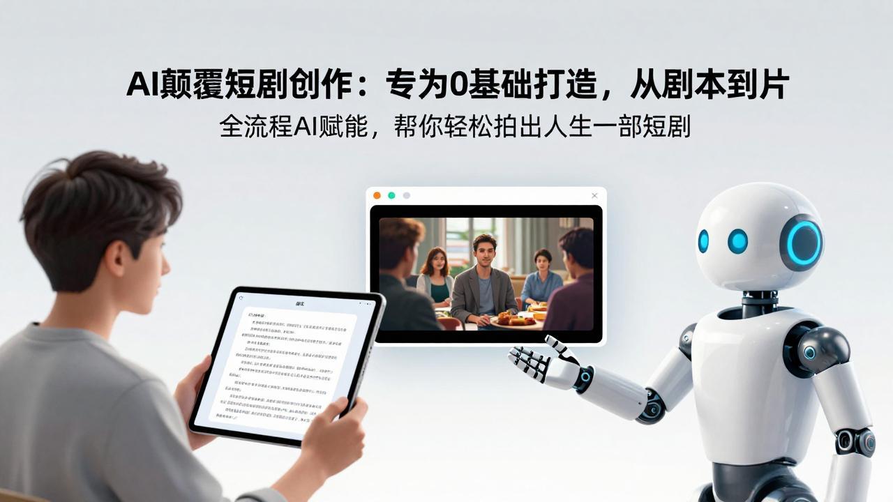 AI颠覆短剧创作：专为0基础打造，从剧本到成片全流程AI赋能，帮你轻松拍出人生第一部短剧-金易项目网