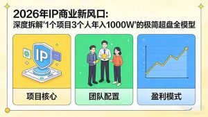 2026年IP商业新风口：深度拆解“1个项目3个人年入1000W”的极简超盘全模型-金易项目网