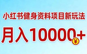 小红书健身资料项目最新玩法，月入10000＋，收益潜力可以无限放大-金易项目网