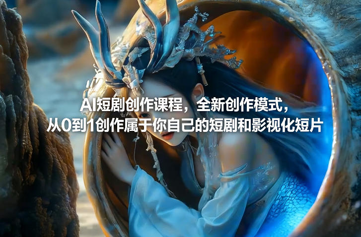 AI短剧创作课程，全新创作模式，从0到1创作属于你自己的短剧和影视化短片-金易项目网