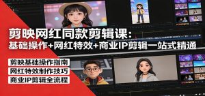 剪映网红同款剪辑：基础操作+网红特效+商业IP剪辑一站式精通-金易项目网