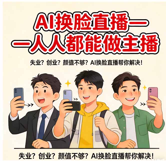 AI换脸直播，人人都能做主播-金易项目网