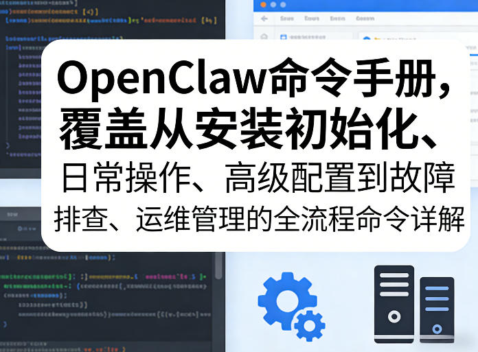 OpenClaw命令手册，覆盖从安装初始化、日常操作、高级配置到故障排查、运维管理的全流程命令详解-金易项目网