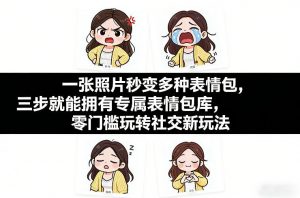 一张照片秒变多种表情包，三步就能拥有专属表情包库，零门槛玩转社交新玩法【文档】-金易项目网