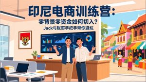 印尼电商训练营：零背景零资金如何切入？Jack与张哥手把手带你避坑-金易项目网