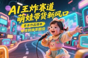 AI王炸赛道，萌娃带货新风口，条条作品爆单，带货转换率翻倍，核心逻辑拆解-金易项目网