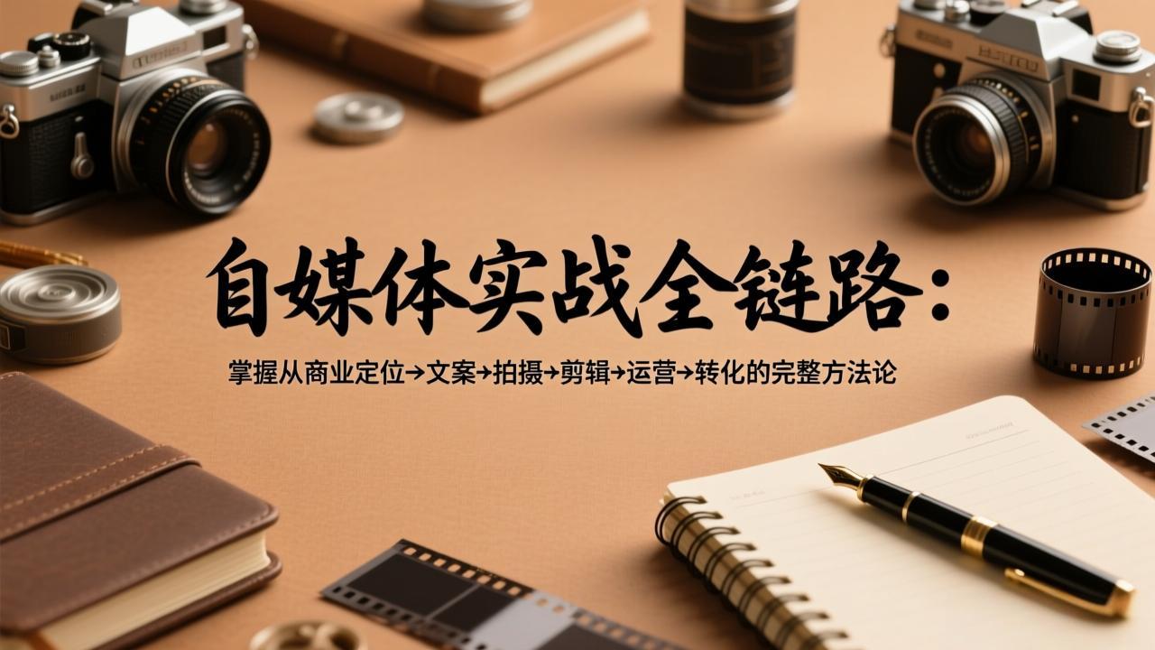 自媒体实战全链路：掌握从商业定位→文案→拍摄→剪辑→运营→转化的完整方法论-金易项目网