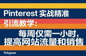 Pinterest实战精准引流教学：每周仅需一小时，提高网站流量和销售-金易项目网