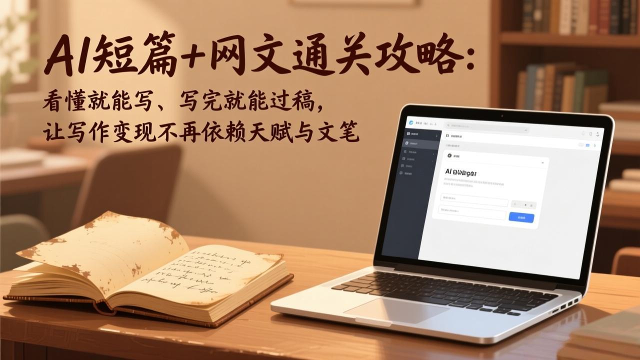 AI短篇+网文通关攻略：看懂就能写、写完就能过稿，让写作变现不再依赖天赋与文笔-金易项目网