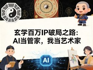 玄学百万IP破局之路：AI当管家，我当艺术家-金易项目网