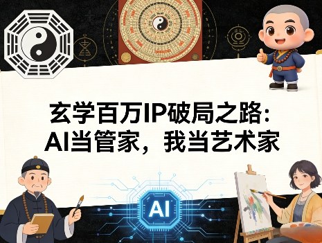 玄学百万IP破局之路：AI当管家，我当艺术家-金易项目网