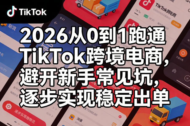 2026从0到1跑通TikTok跨境电商，避开新手常见坑，逐步实现稳定出单(更新0414)-金易项目网
