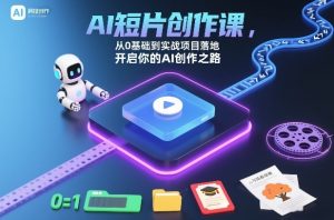 AI短片创作课，从0基础到实战项目落地，开启你的AI创作之路(更新0411)-金易项目网