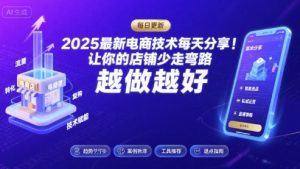 2026最新电商技术每天分享，让你的店铺少走弯路，越做越好(更新26年04月)-金易项目网
