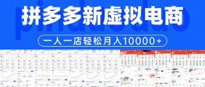 拼多多虚拟电商一人一店轻松月入10000+-金易项目网