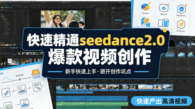 快速精通seedance2.0爆款视频创作，快速产出高清视频，避开大量创作坑点，新手也能快速上手-金易项目网