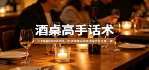 酒桌高手话术：二十年接待经验总结，吃透规律与底层逻辑秒变话题王者-金易项目网