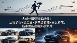 大叔丝滑运镜剪辑课：运镜步伐+稳定器+多车型实拍+高级特效，新手也能出电影感大片-金易项目网