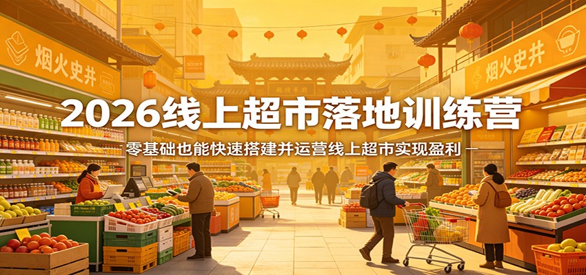 图片[1]-2026线上超市落地训练营，零基础也能快速搭建并运营线上超市实现盈利-金易项目网