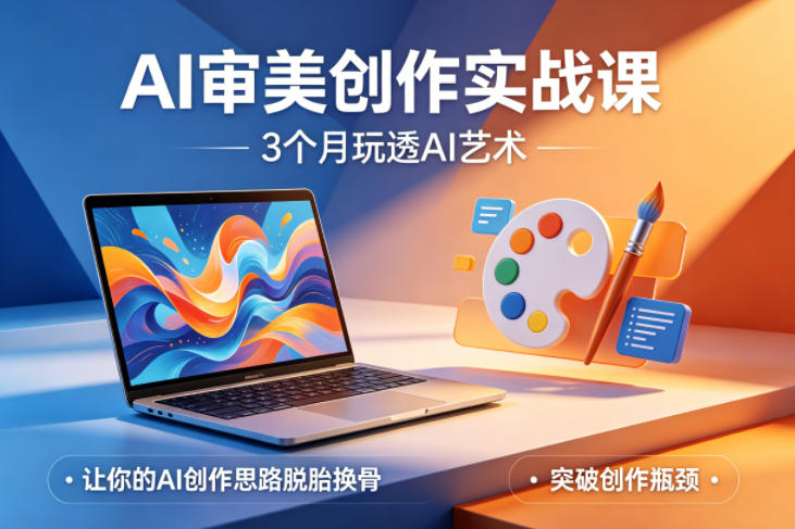 AI审美创作实战课，3个月玩透AI艺术，让你的AI创作思路脱胎换骨，突破创作瓶颈-金易项目网