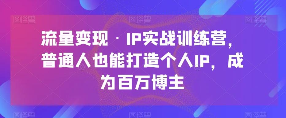 流量变现·IP实战训练营，普通人也能打造个人IP，成为百万博主-金易项目网