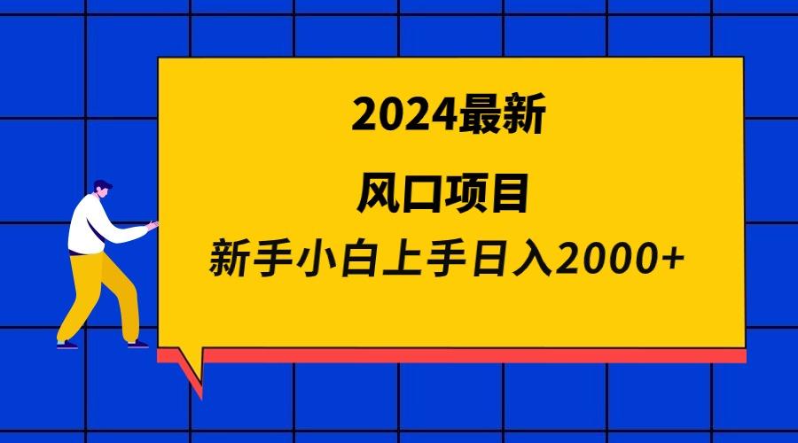 (9483期)2024最新风口项目 新手小白日入2000+-金易项目网
