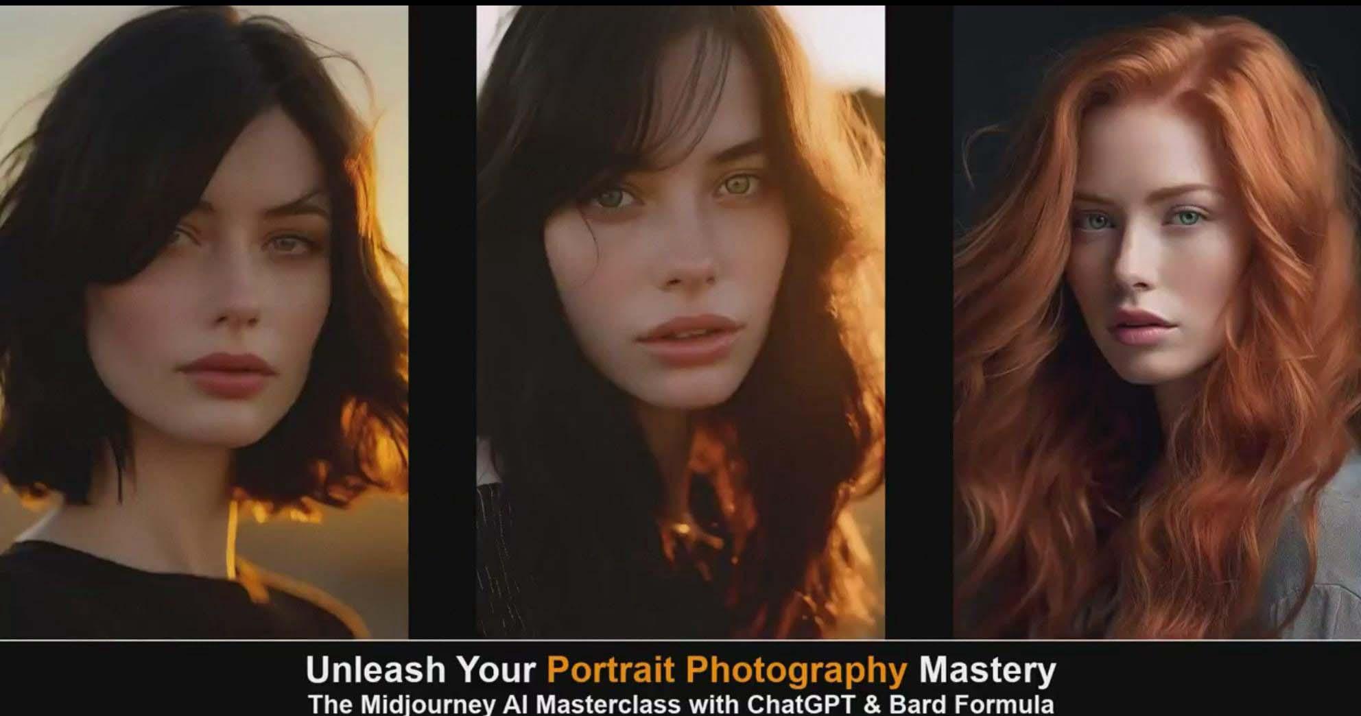 图片[3]-(9312期)Midjourney v5 ChatGPT 和 Bard AI人工智能人像摄影大师班-15节-中英字幕-金易项目网