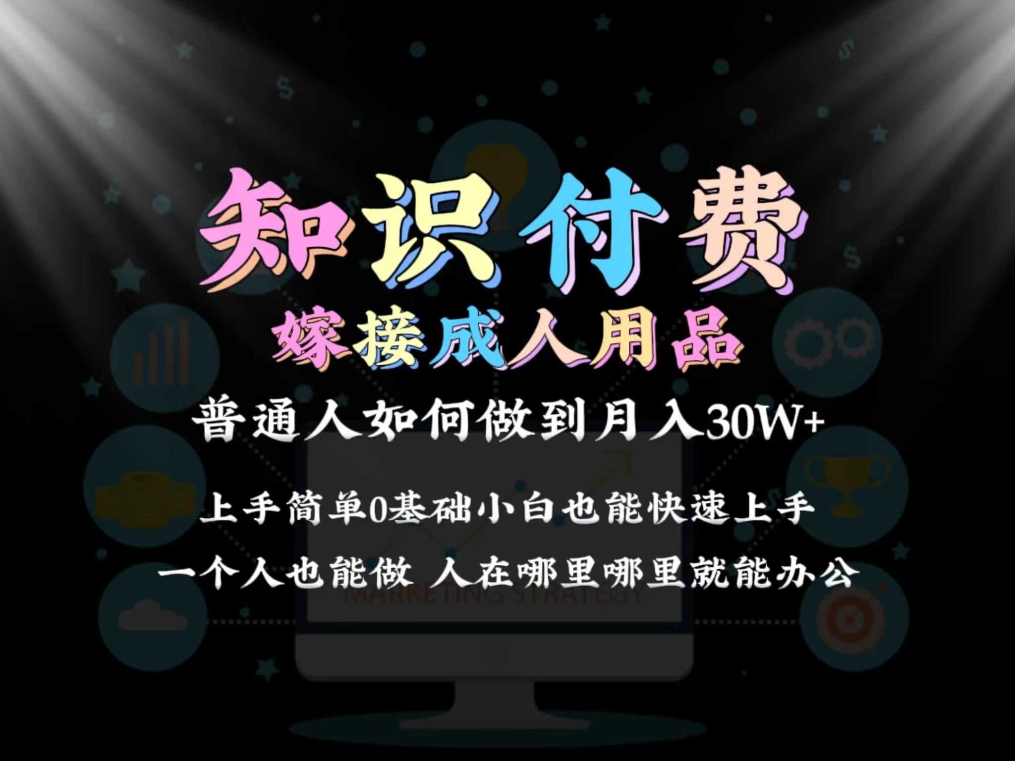 2024普通人做知识付费结合成人用品如何实现单月变现30w 保姆教学1.0-金易项目网