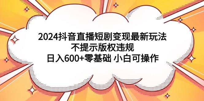 (9305期)2024抖音直播短剧变现最新玩法，不提示版权违规 日入600+零基础 小白可操作-金易项目网